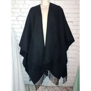 Women's One Size Black Coatigan.